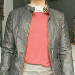 Faux leather jacket